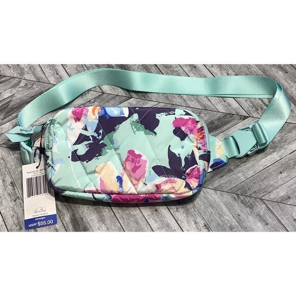 Vera Bradley Essential Mini Belt Bag Floating Blossoms Floral - Picture 1 of 6